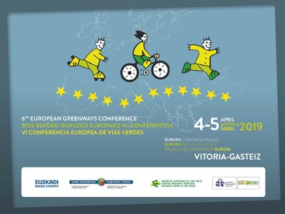Cartel de la VI Conferencia de Vías Verdes en Vitoria-Gasteiz