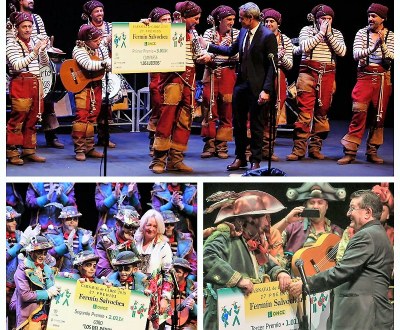Collage con las entregas del primer premio (arriba) y del segundo y tercero, abajo a izquierda y derecha, respectivamente