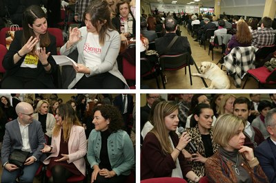 Imágenes de la sala con el público asistente a la mesa redonda de Madrid