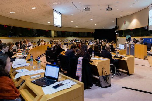 Acto de presentación de la red en la sede del Parlamento Europeo