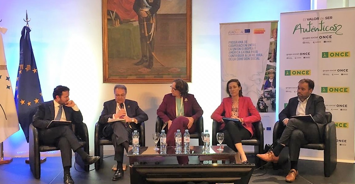 De izda. a dcha. Javier Güemes, Juan Pablo de la Iglesia, Rebeca Grynspan, Aude Maio-Coliche y Santiago Ibarzabal