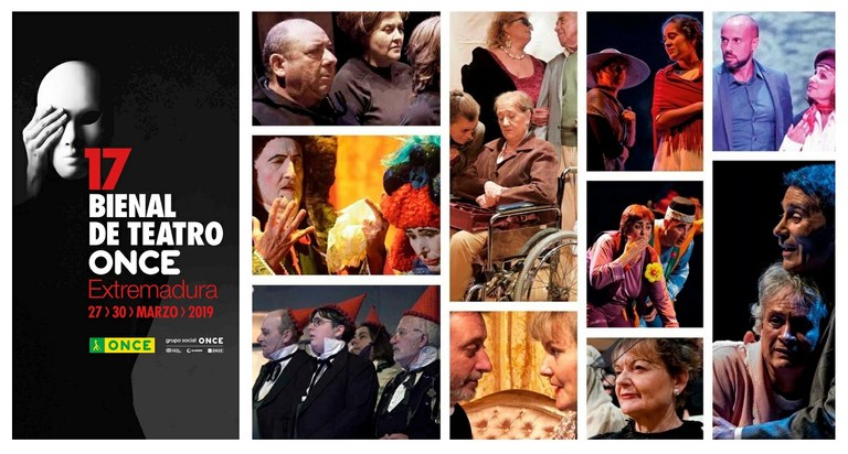 Collage de imágenes de la XVII Bienal de Teatro ONCE