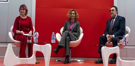 Virginia Carcedo, Meritxell Batet y Miguel Carballeda en el Desayuno X Talento