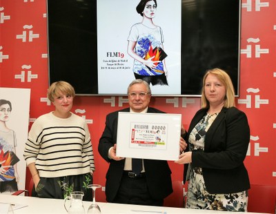 De izquierda a derecha, Sara Morente, Manuel Gil y Carmen Bayarri