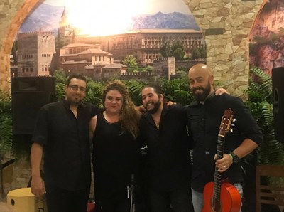 El Kuko (segundo por la derecha), con su grupo Amoraí