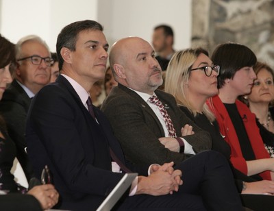 Pedro Sánchez y Luis Cayo Pérez