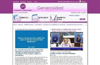 Portada de abril del boletín Generosidad