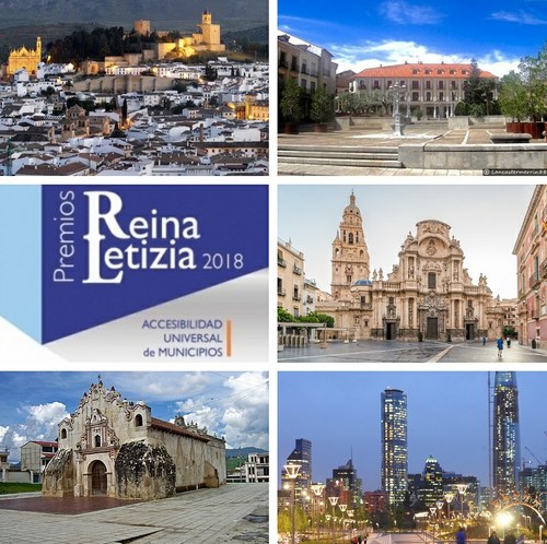 Collage de imágenes de los cinco municipios premiados