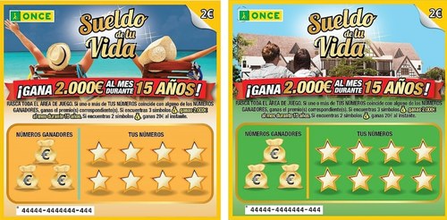 Las dos versiones del rasca 'Sueldo de tu Vida'