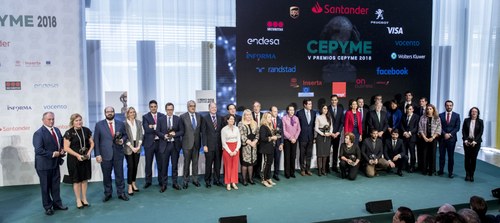 Ceremonia de entrega de los Premios CEPYME 2018 que estuvo presidida por el presidente del Gobierno, Pedro Sánchez.