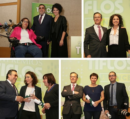 De arriba a abajo y de izquierda a derecha: premiadas en Radio, Prensa Escrita, TV y Prensa Digital