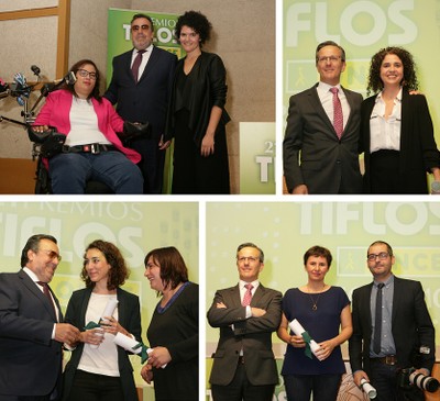 De arriba a abajo y de izquierda a derecha: premiadas en Radio, Prensa Escrita, TV y Prensa Digital