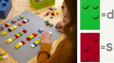 Imagen de las piezas en braille y su utilización