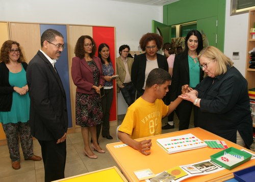 En aula de sordoceguera