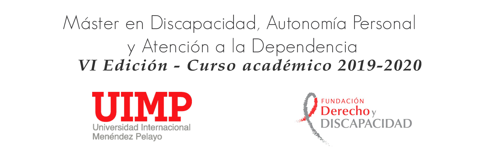 Banner anunciador del máster sobre Discapacidad