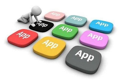 Montaje gráfico alusivo a las app