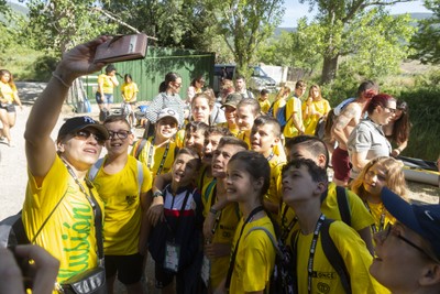 Llegada al campamento en la sierra madrileña