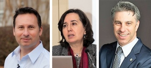 De izquierda a derecha, Cristopher Lee, Inmaculada Placencia y Víctor Calise