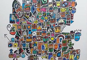 Fragmento de una de las obras de Tarragó