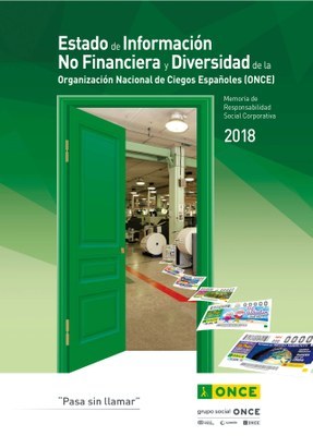 Portada de la Memoria de RSC 2018 de la ONCE