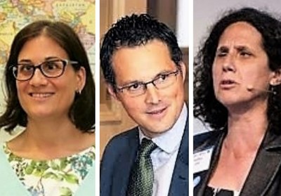 Montaje gráfico con (de izquierda a derecha) Bárbara Martín, Fernando Riaño y Ana Peláez