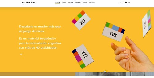 Web de 'Decedario', uno de los proyectos de emprendimiento apoyados por Fundación ONCE en el primer semestre de 2019
