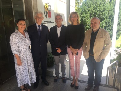 Responsables del SEPI, junto a Luciano Poyato y el presidente del CERMI, Luis Cayo Pérez