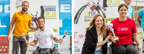 Kike y Lola con sus respectivos trofeos