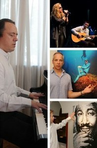 Distintas imágenes de artistas afiliados