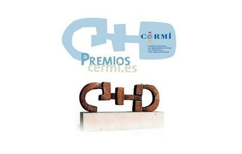 Logo y estatuilla del premio cermi.es