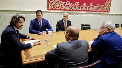 Reunión con el presidente Canario