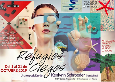 Cartel promocional de la exposición 'Refugios ciegos'
