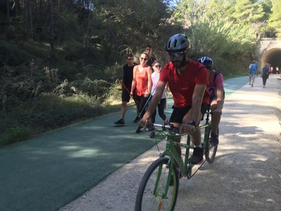 También hubo quien hizo el camino en tándem