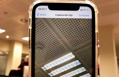 La app detecta una fuente de luz
