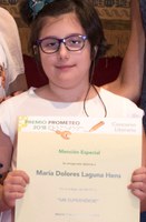 María Dolores, mención esepcial en los Prometeo 2018  María Dolores, mención esepcial en los Prometeo 2018
