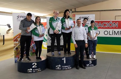 Podio del Campeonato de Tiro en la modalidad 'tendido'