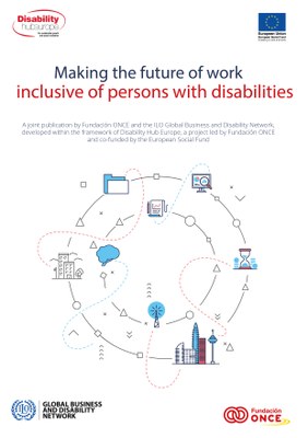 Portada del documento ‘Por un futuro del trabajo inclusivo para las personas con Discapacidad’