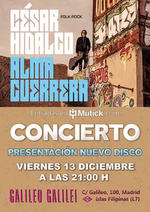 Cartel del concierto de Cesar Delgado