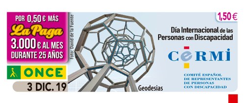Imagen del cupón dedicado al Día Internacional de las Personas con Discapacidad