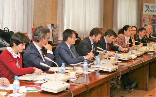 Responsables de FOAL durante la reunión del Patronato