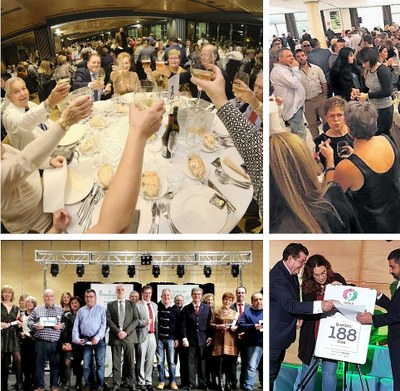 Arriba a la izquierda, la celebración en Sevilla y, siguiendo el sentido de las agujas del reloj, las de Oviedo, Barcelona y Bilbao