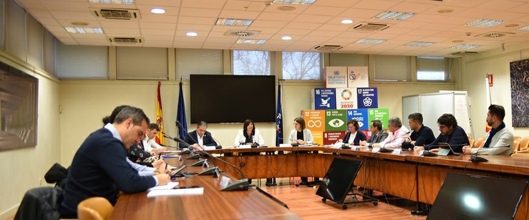 La Mesa reunida en la sede del CSD, bajo la presidencia de María José Rienda (en el centro)