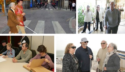 Collage de imágenes de afiliados y afiliadas participando en distintas actividades