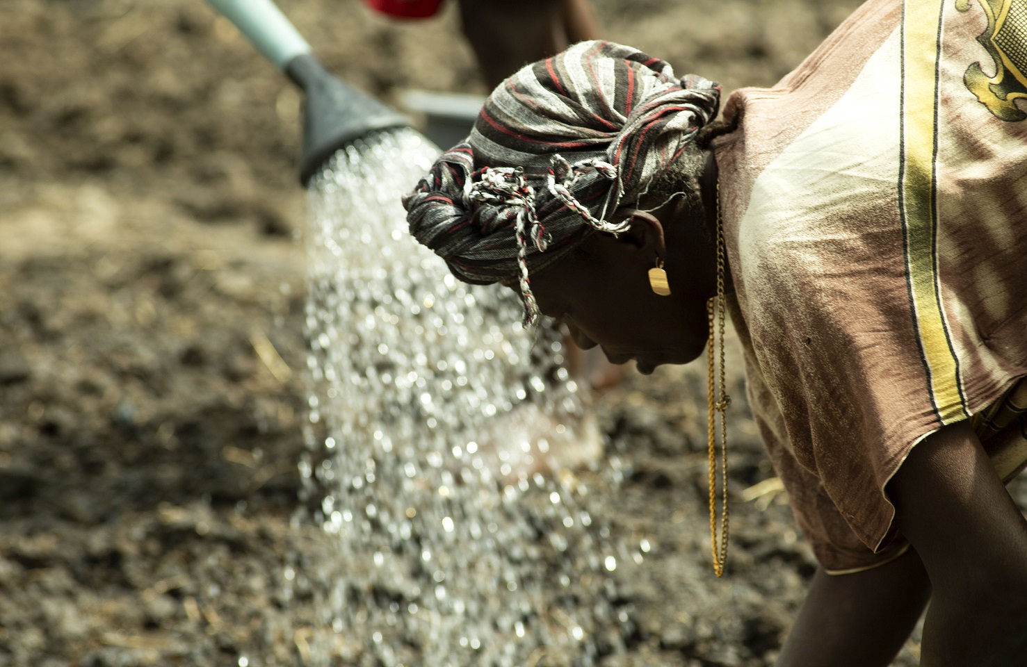 Otra mujer trabajando la tierra