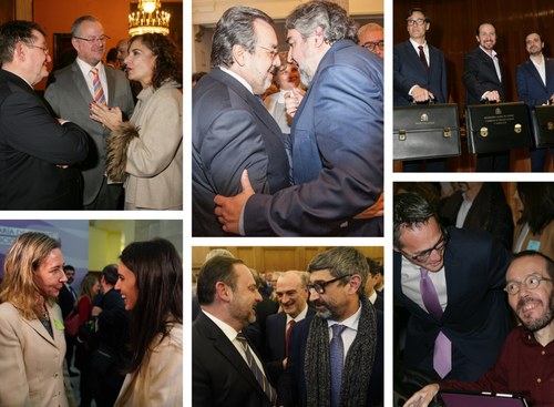 Los responsables del Grupo Social ONCE en los distintos actos de toma de posesión ministeriales