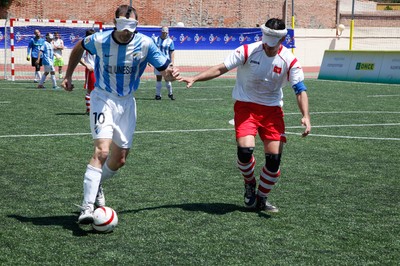 Marcelo Rosado Carrasco durante un partido de fútbol 5