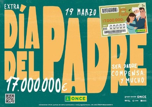 Cartel anunciador del Sorteo Extraordinario del Día del Padre