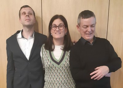 De izquierda a derecha: Lars Bosselmann, Bárbara Martín y Mokrane Boussaïd