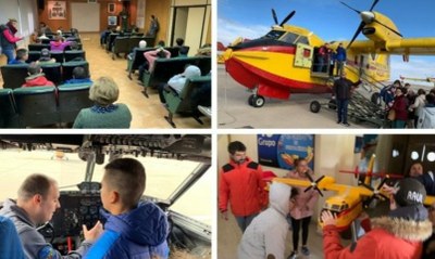 Visita de los alumnos del CRE de Madrid al 43 Grupo del Ejército del Aire