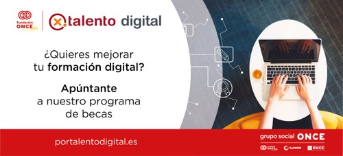 Cartela de las becas "Portalento digital"